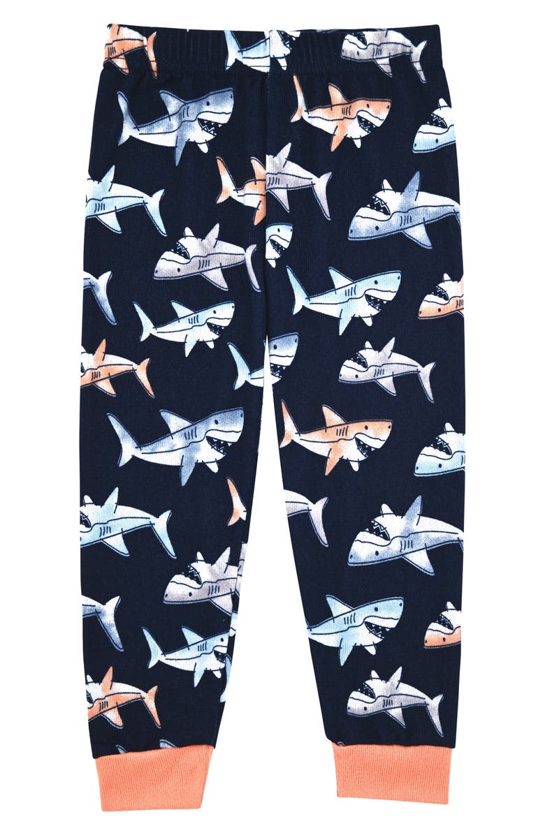 SLEEP ON IT Print Fitted Two-Piece Pajamas & Socks Set, Alternate, color, Navy