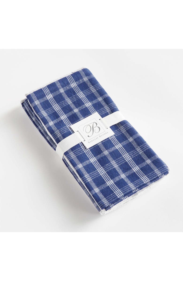 Napa Home & Garden Barclay Butera Oakwood Plaid Cotton Handwoven Dinner Napkins Set of 4, Alternate, color, 