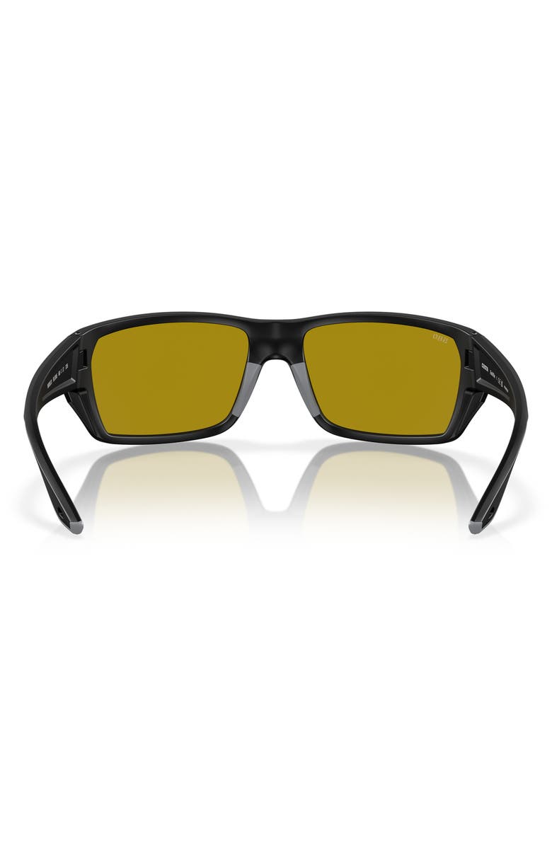 Costa Del Mar Tailfin 60mm Polarized Sunglasses, Alternate, color, Black/ Dark Silver