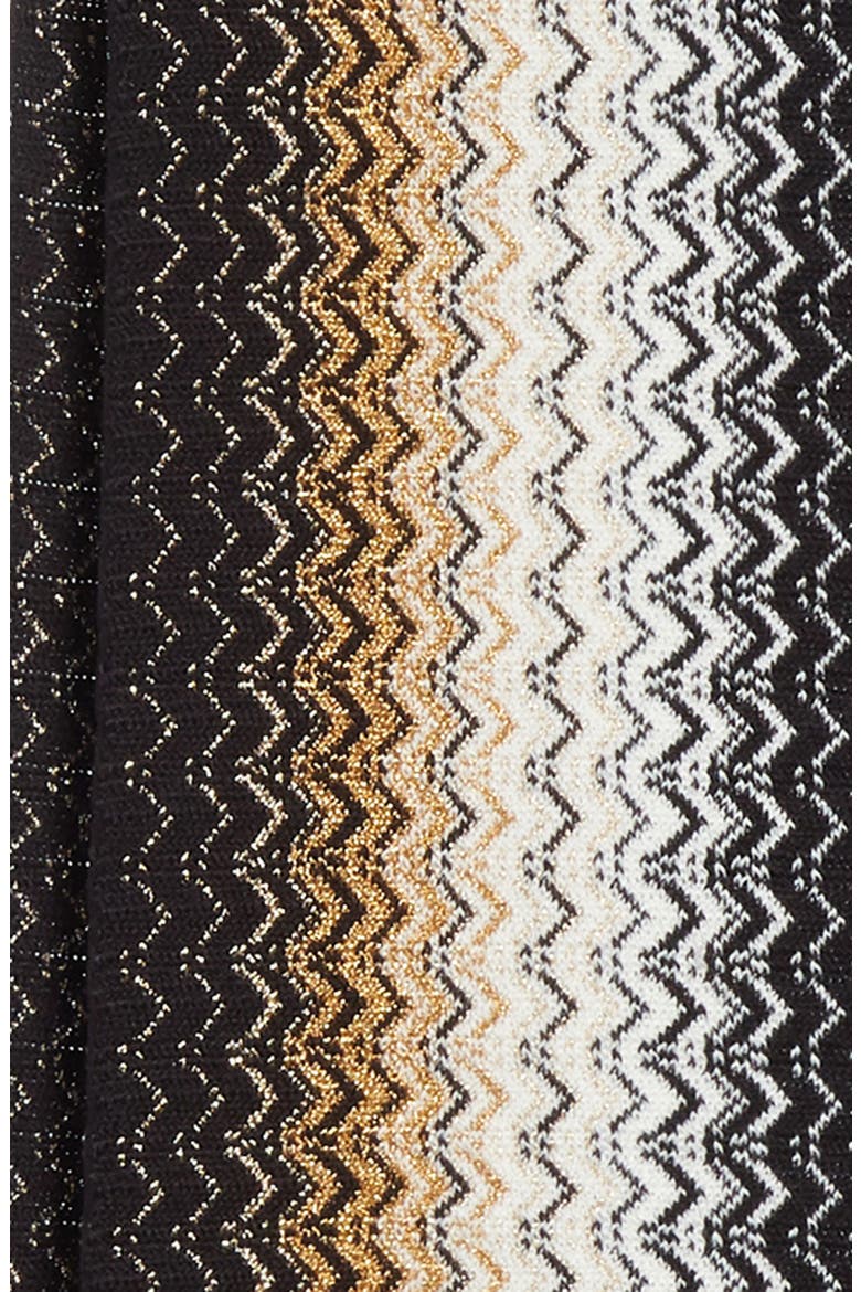 Ombré Zigzag Skinny Scarf, Alternate, color, NEUTRAL MULTI