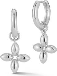 SPHERA MILANO Clover Huggie Hoop Earrings