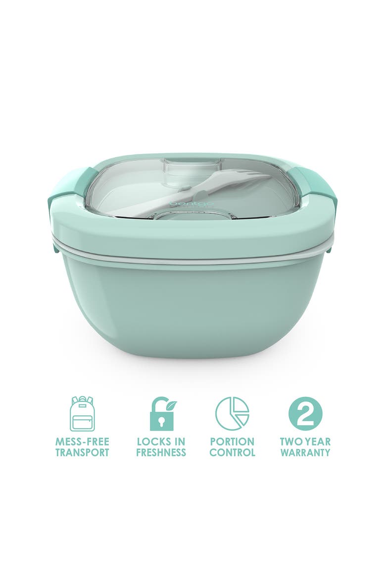 All-in-One Salad Container, Alternate, color, COASTAL AQUA