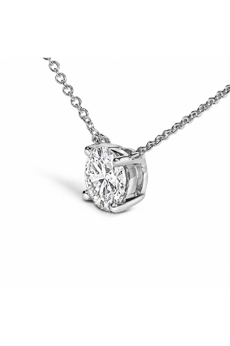 14K White Gold 1.00 Cttw Lab Grown Diamond Solitaire Pendant, Alternate, color, White Gold