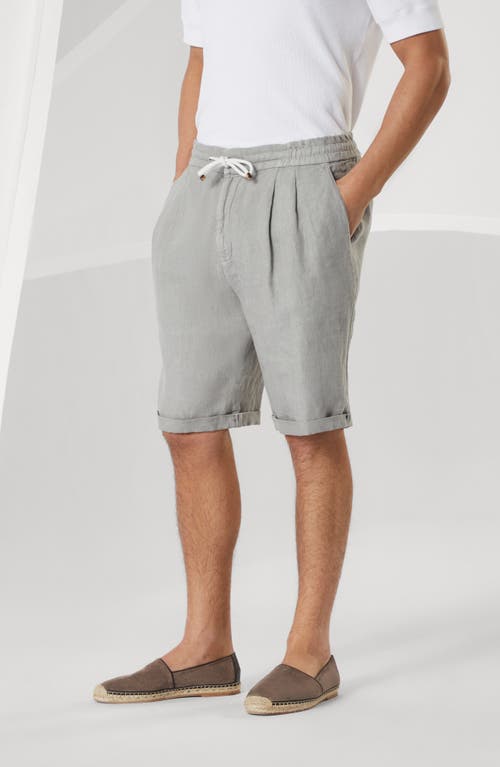 Brunello Cucinelli Bermuda Shorts With Drawstring In Khaki
