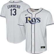 Nike Youth Nike Junior Caminero White Tampa Bay Rays Home Replica Player Jersey