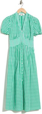 Diane von Furstenberg Erica Puff Sleeve Gingham Sundress