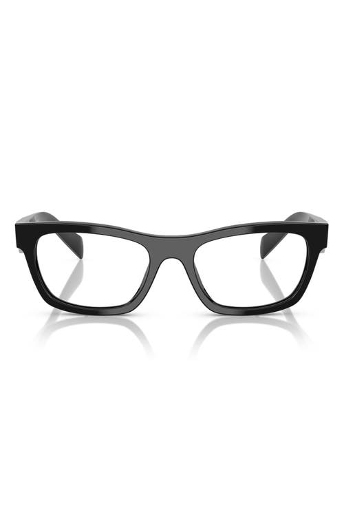 Prada 54mm Butterfly Optical Glasses In Black