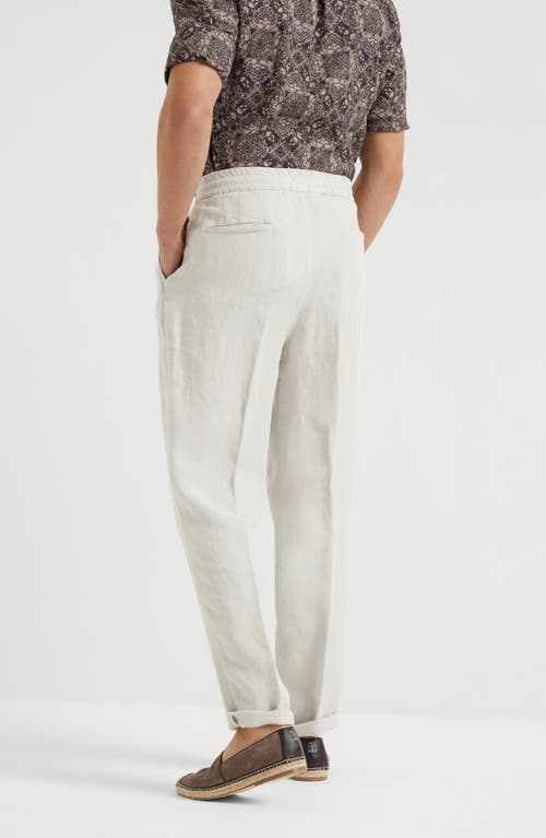 Brunello Cucinelli Leisure Fit Trousers With Drawstring In Yuta