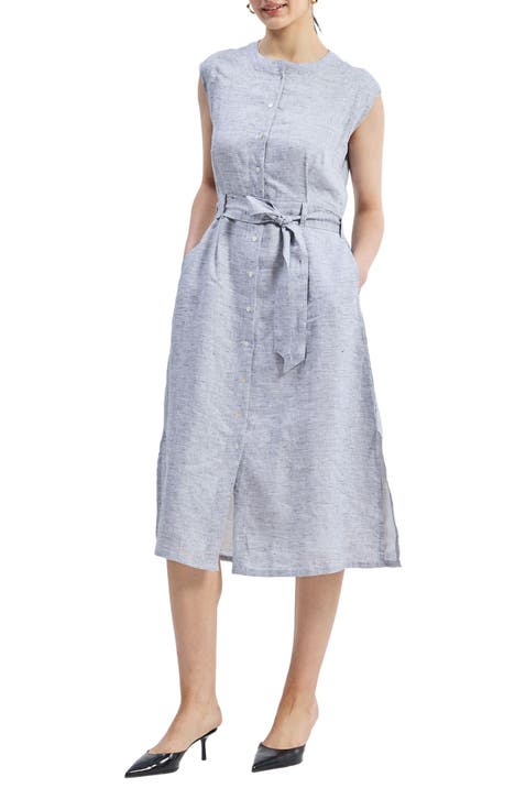 Back Cut Out Linen Dress