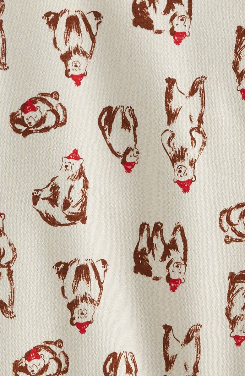 Tucker + Tate Printed Cotton Blend Romper, Alternate, color, Grey Moonbeam Bear Sketches