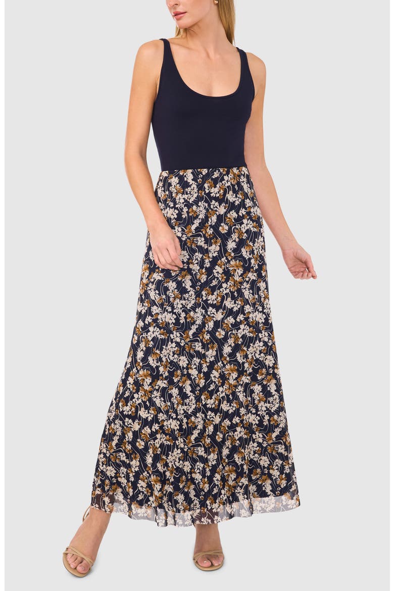 Halogen® Floral Pull-On Mesh Maxi Skirt (Women) | Nordstromrack