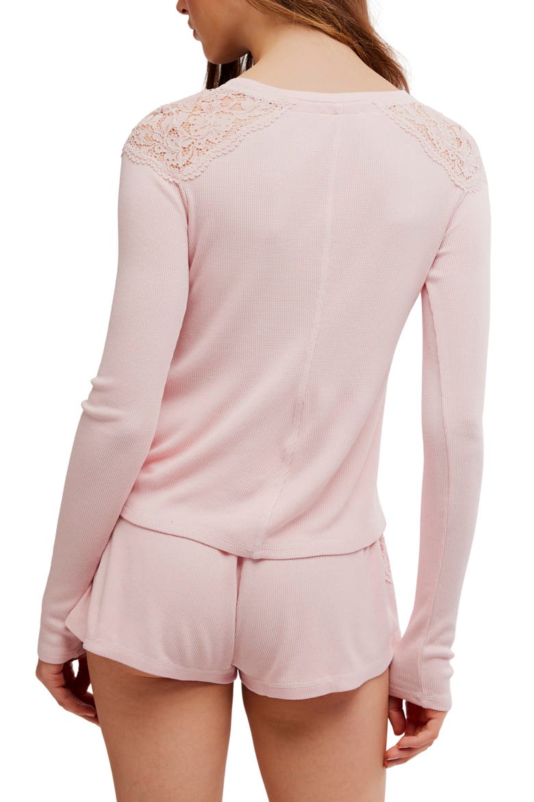 Made You Blush Lace Detail Layering Top, Alternate, color, PINK LOTUS