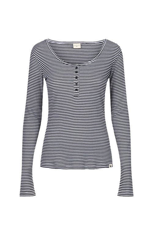 Turtledove London Organic Cotton Nora Stripe Print Top In Black