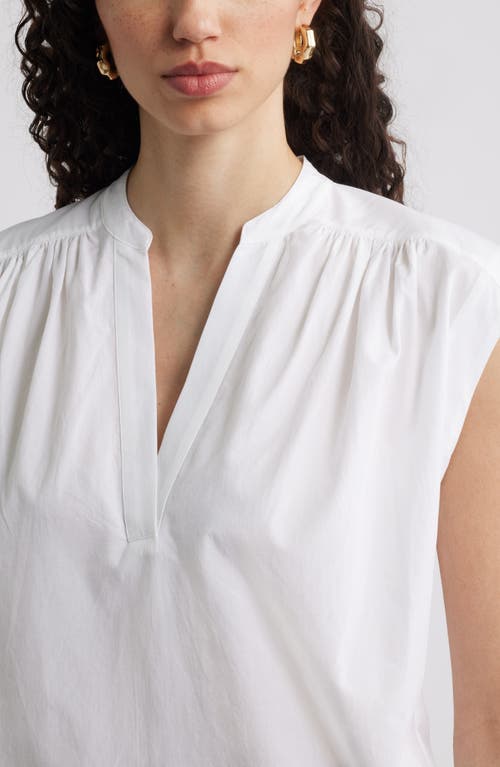 Nordstrom Shirred Cap Sleeve Top In White