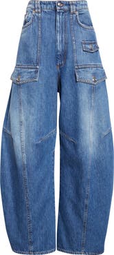 SPORTMAX Violino Utility Barrel Leg Jeans
