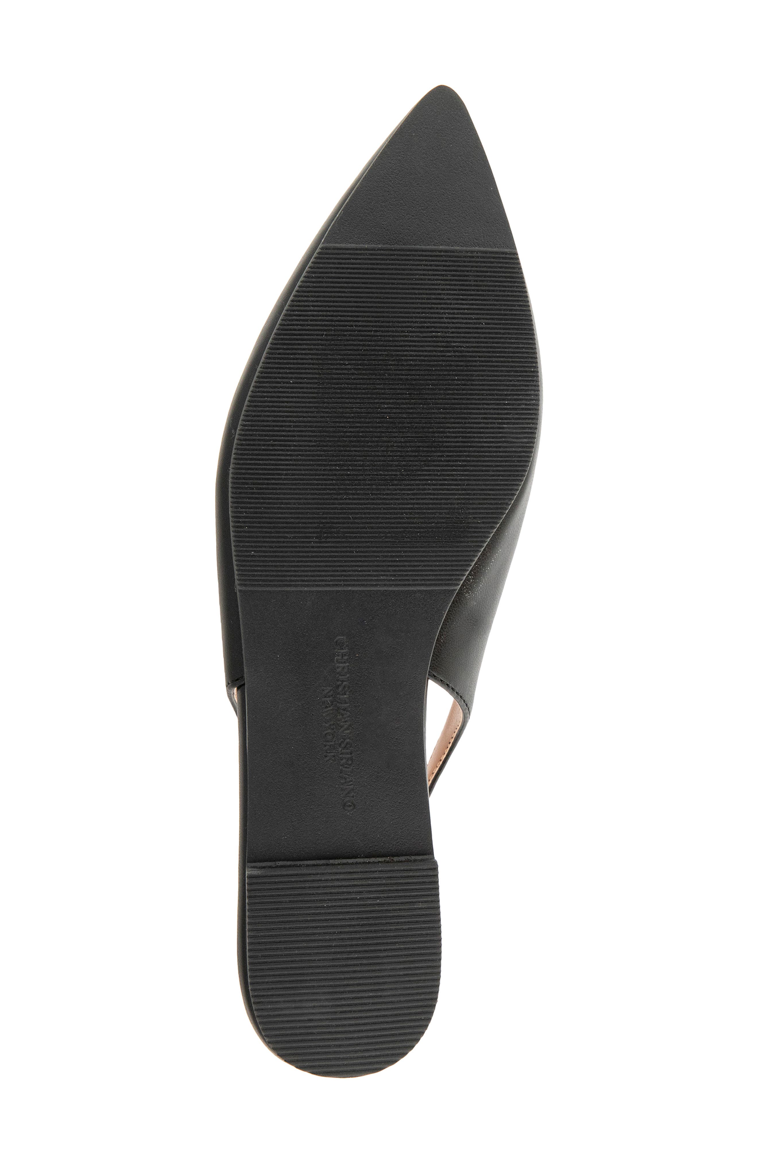 Kimbal Pointed Toe Slingback Flat, Alternate, color, BLACK PU