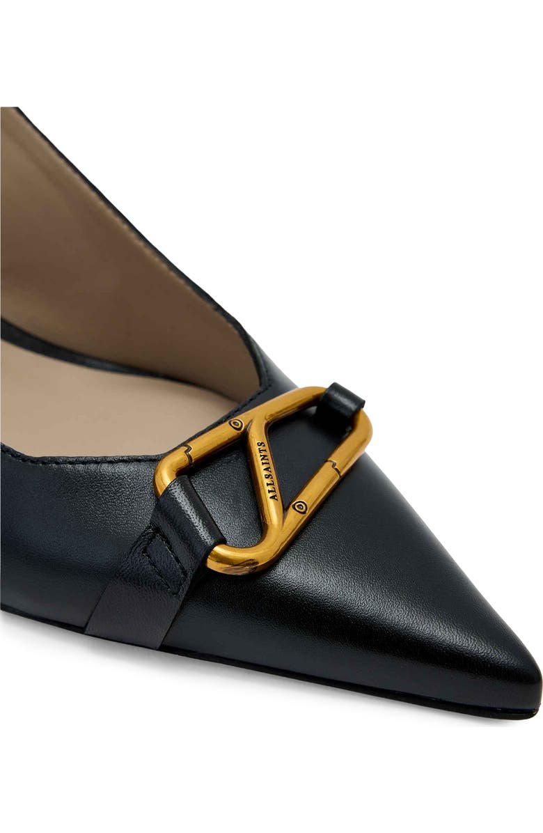 AllSaints Hera Pointed Toe Slingback Pump, Alternate, color, Black