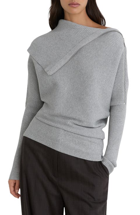 Leena Off the Shoulder Ribbed Sweater
