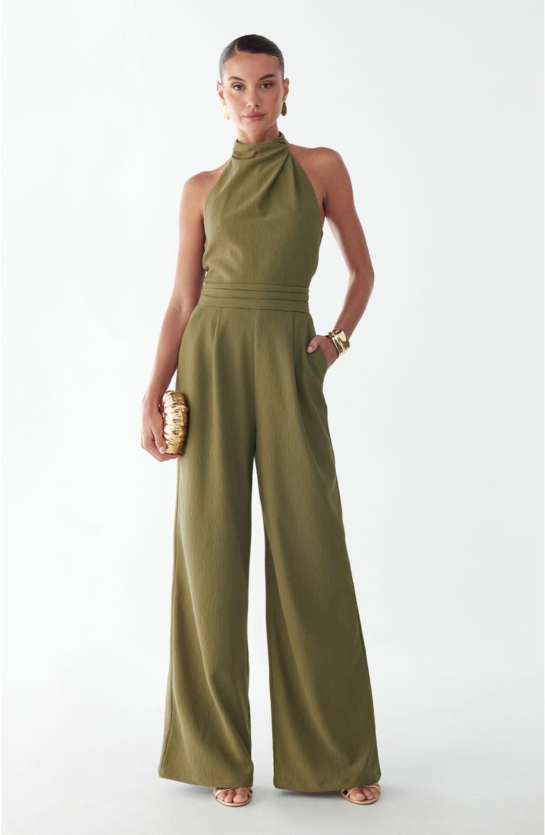 BWLDR Alma Jumpsuit, Alternate, color, Olive Green