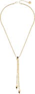 Vince Camuto Jet Crystal Gold- Lariat Necklace
