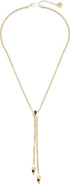 Vince Camuto Jet Crystal Gold- Lariat Necklace