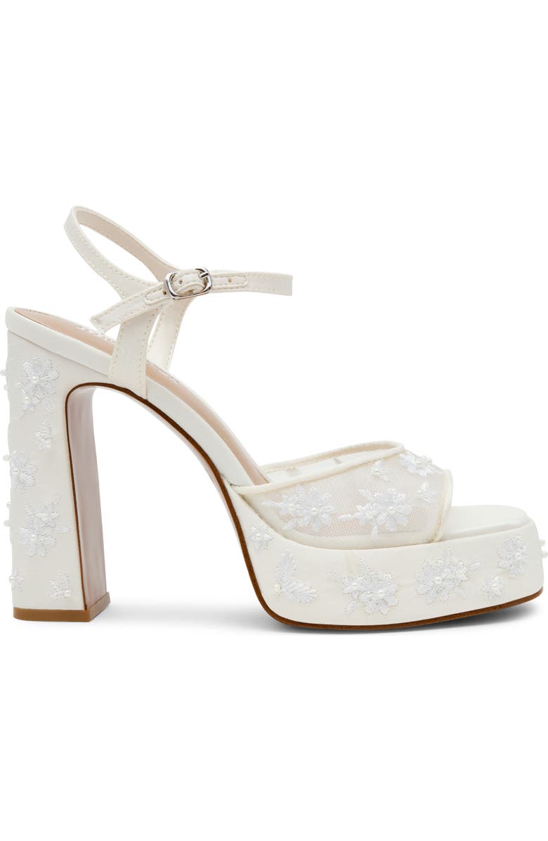 Steve Madden Lianda Platform Sandal, Alternate, color, White Mesh
