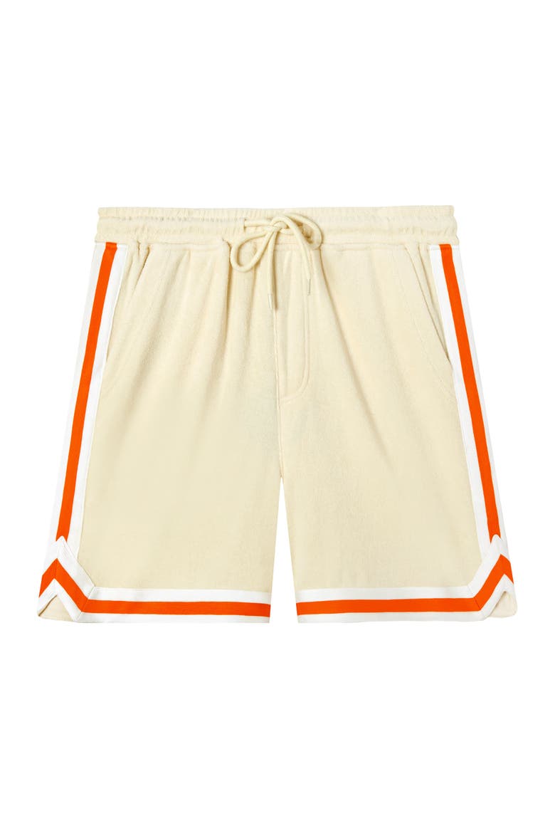 'Crouching Tiger, Hidden Beverage' Cabana Shorts, Main, color, Beige/Orange