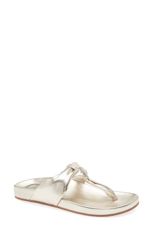 Koko + Palenki Maya Flip Flop In Gold Metallic Leather