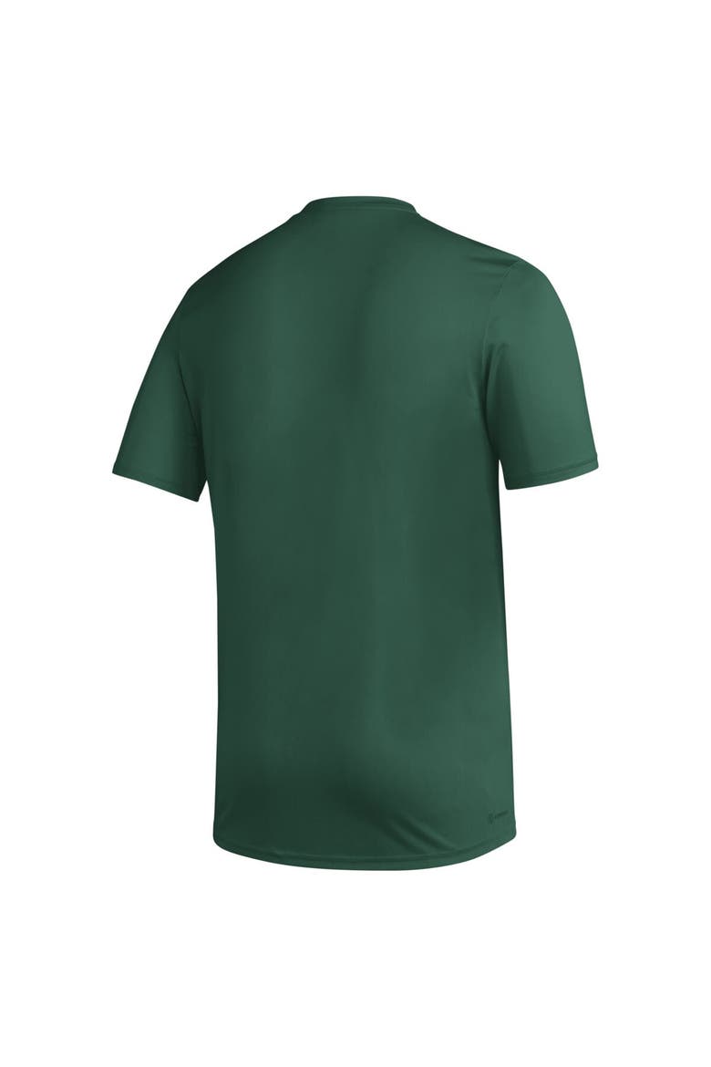 Men's adidas  Green Miami Hurricanes Exit Velocity Baseball Pregame AEROREADY T-Shirt, Alternate, color, Green