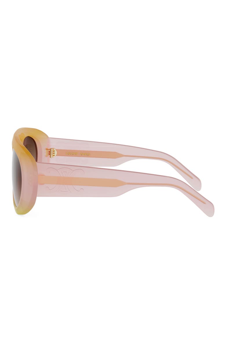 Triomphe Stamp 57mm Pilot Sunglasses, Alternate, color, PINK / OTHER / GRADIENT BROWN