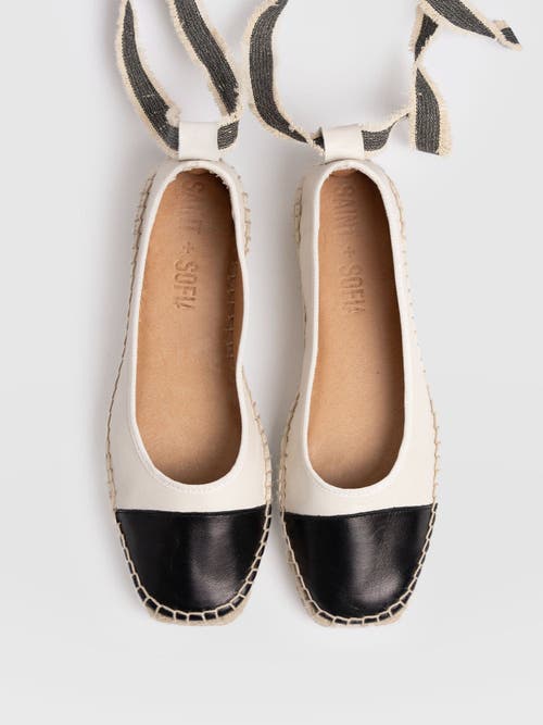 Saint + Sofia Rowe Espadrille Tie Pumps In Beige