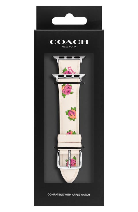 Floral Print Silicone Apple Watch® Watchband