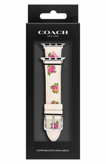 COACH Floral Print Silicone Apple Watch® Watchband