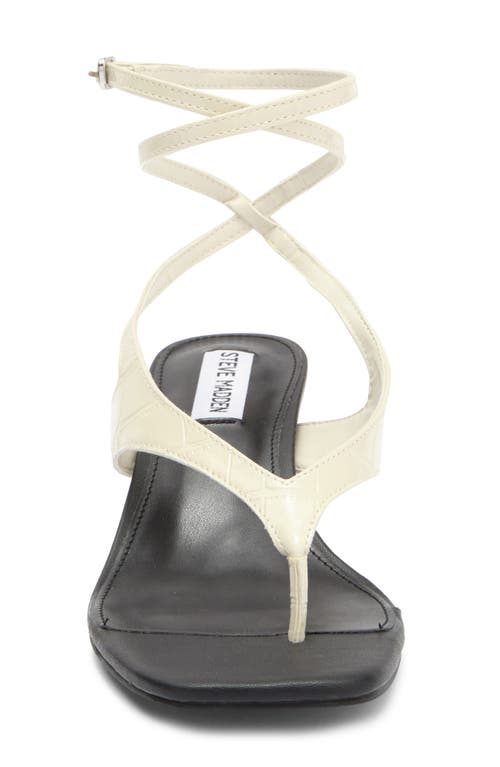 Steve Madden Rayger Ankle Strap Heel Sandal In Bone Multi