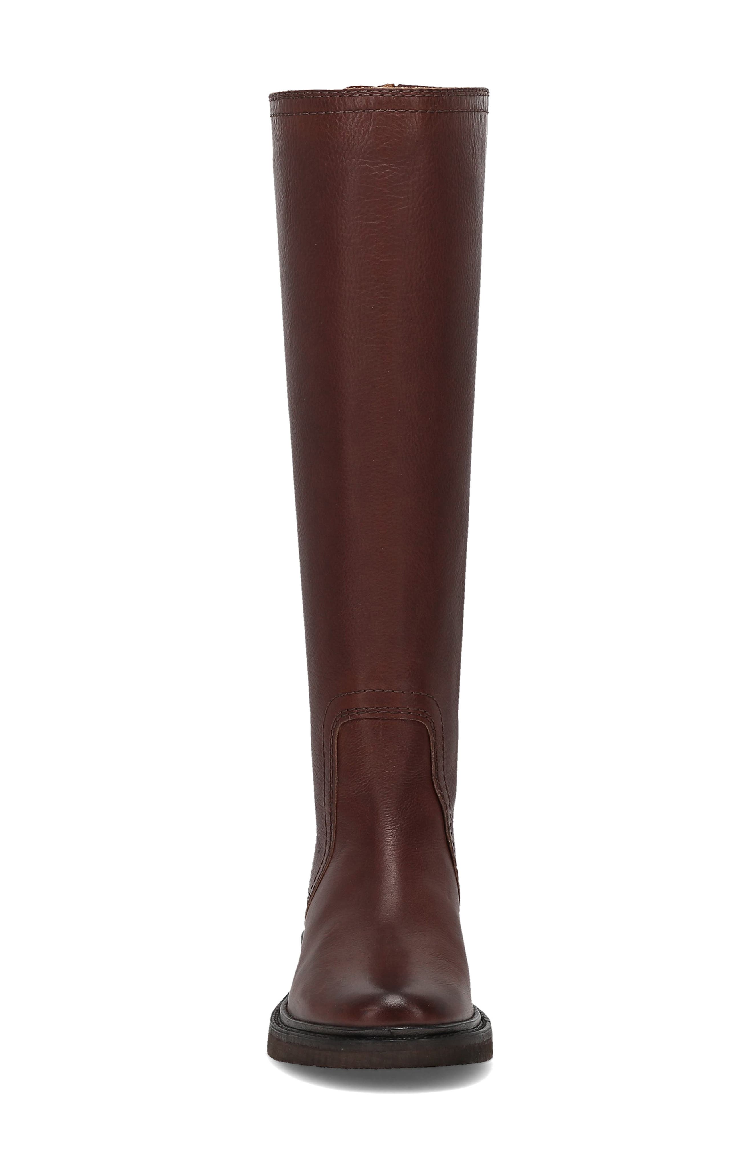 Phoebe Leather Tall Boot, Alternate, color, CHESTNUT