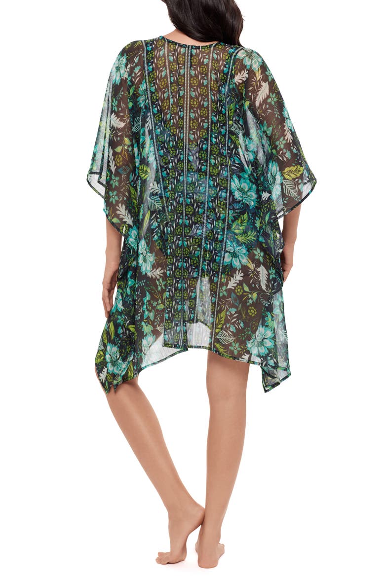 Florica Metallic Cover-Up Caftan, Alternate, color, BLACK MULTI