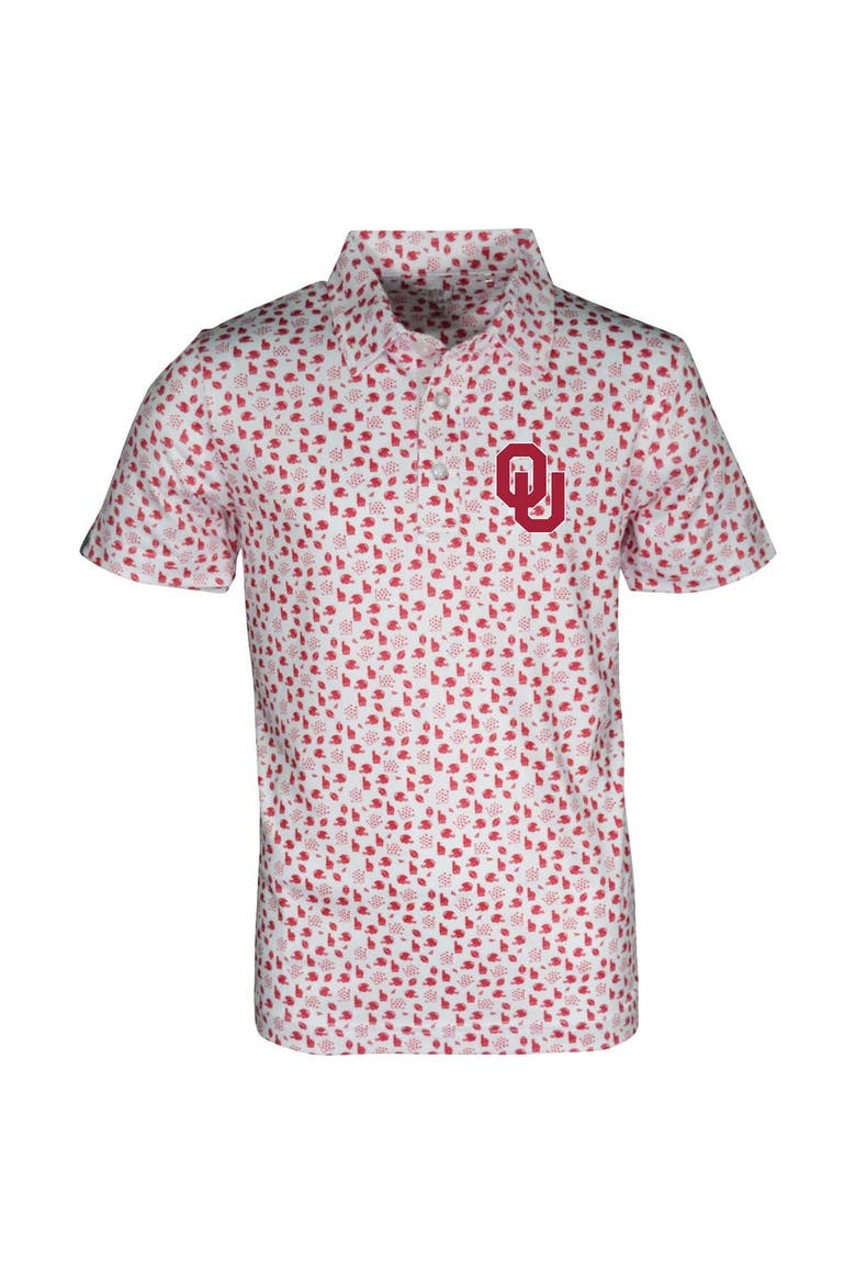Toddler Garb White Oklahoma Sooners Earnest Allover Print Polo, Main, color, White