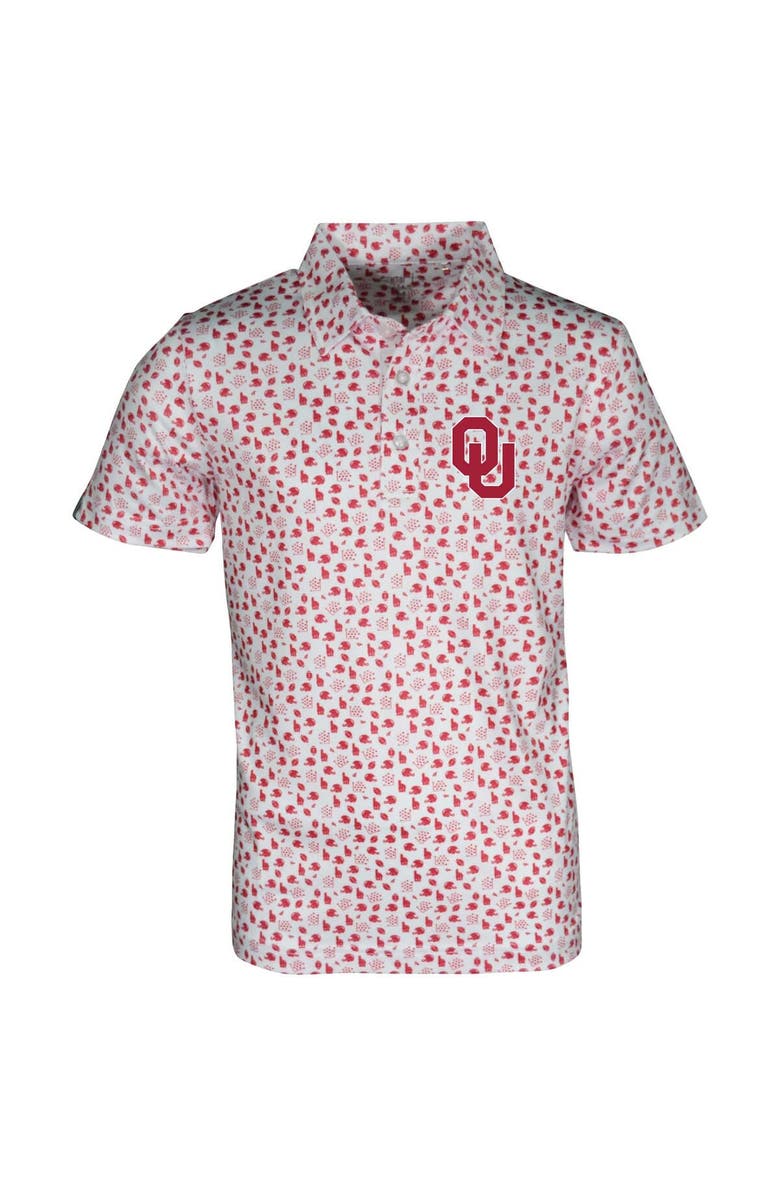 GARB Toddler Garb White Oklahoma Sooners Earnest Allover Print Polo, Main, color, White