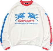 Represent Long Sleeve Cotton Graphic T-Shirt