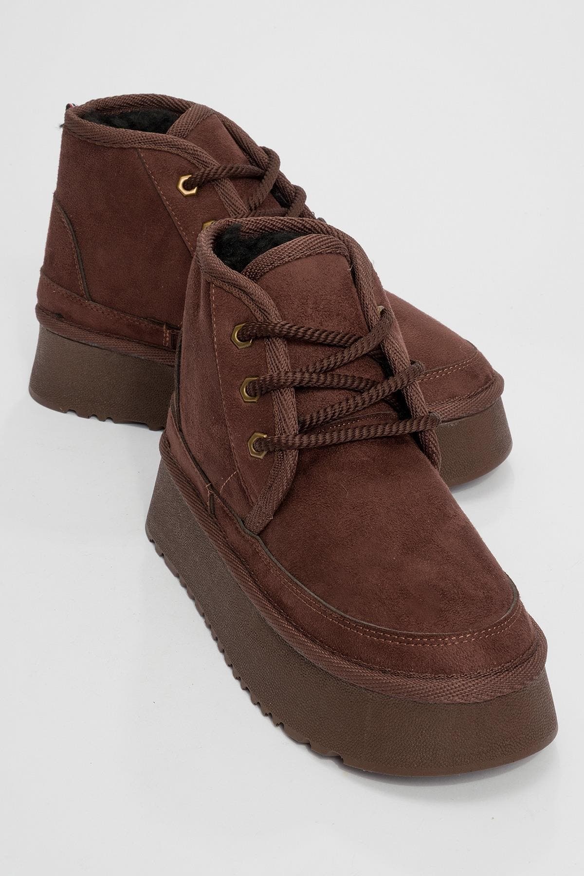  Brown Suede Faux Leather