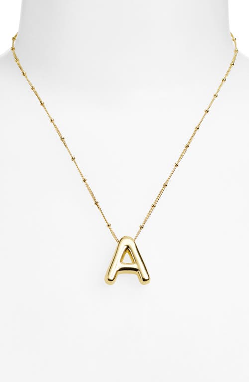 Leith 3d Initial Pendant Necklace In Gold