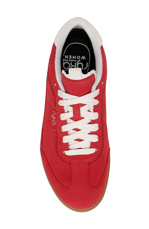 Ryka Women's Effortless Lace Up Court Sneakers In Red Salsa