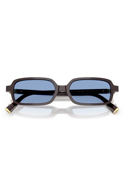 Miu Miu 52mm Rectangular Sunglasses In Light Blue