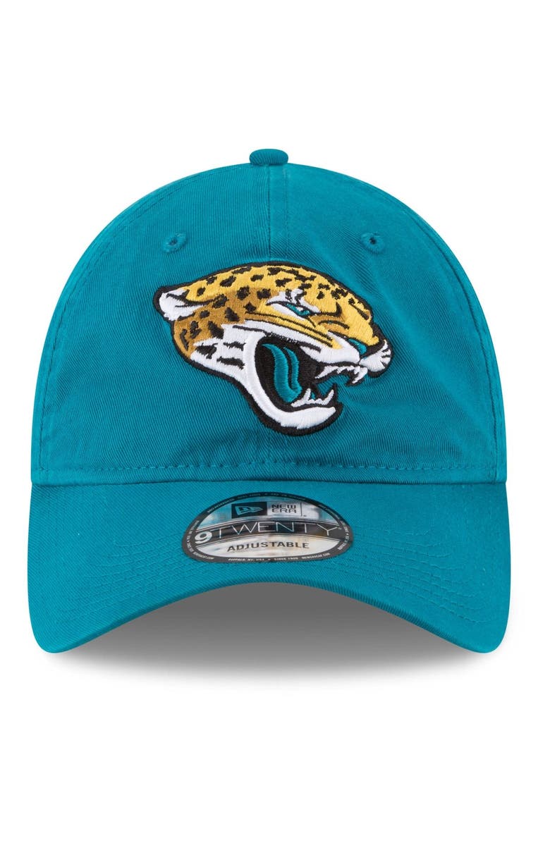 New Era Men's New Era Black Jacksonville Jaguars Logo Core Classic 2.0 9TWENTY Adjustable Hat, Alternate, color, Teal
