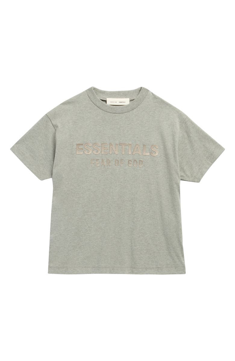 Fear of God Essentials Kids' Logo Graphic Cotton T-Shirt, Main, color, Concrete Heather