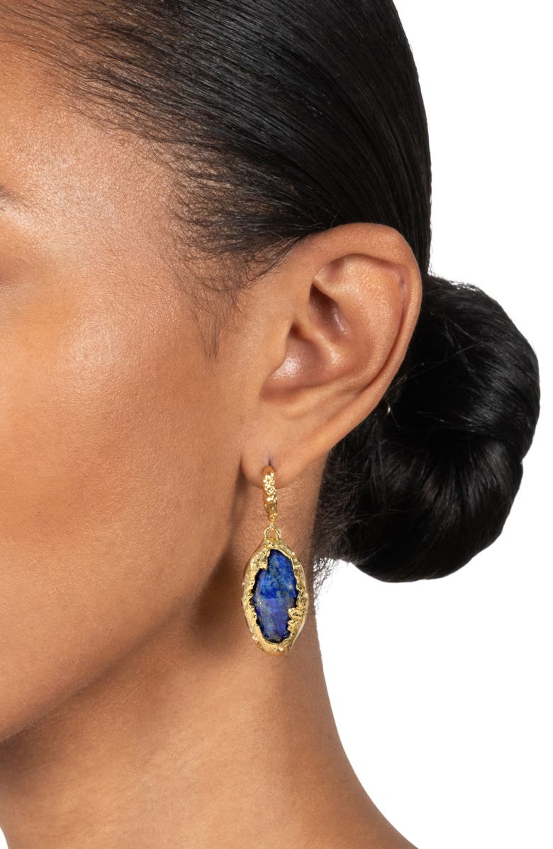 Alexis Bittar Brut Lapis Lever Back Drop Earrings, Alternate, color,