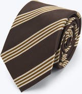 Knottery & Co Chalk Striped Silk Jacquard Tie
