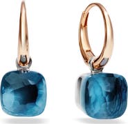 Pomellato Nudo Blue Topaz Hoop Drop Earrings