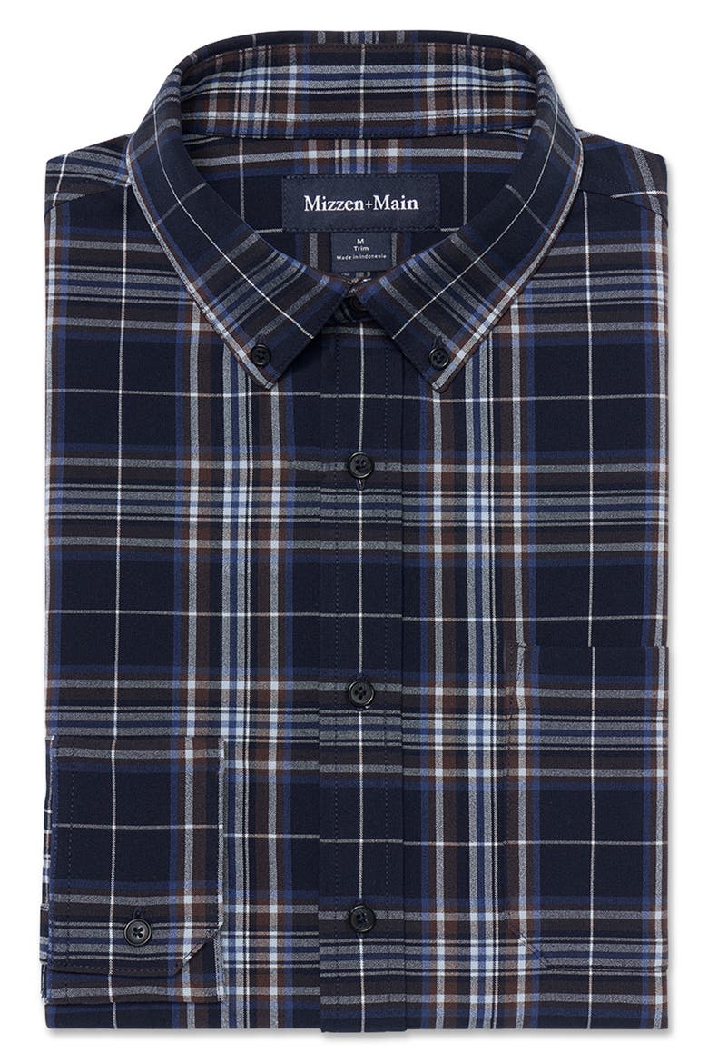 City Classic Fit Flannel Button-Down Shirt, Alternate, color, NAVY THOMAS PLAID CLASSIC