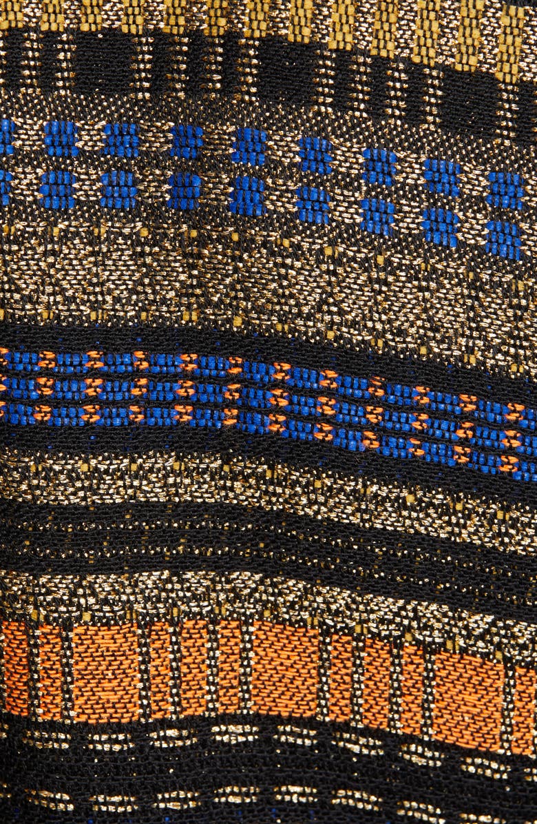 Zero + Maria Cornejo Tasmeen Metallic Jacquard Wrap Coat, Alternate, color, 